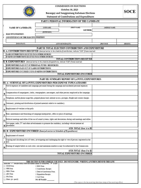 soce form comelec 2023 free download|Soce2023bskeforms Form1 .
